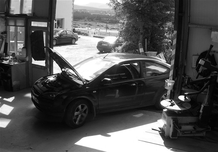 Experienced mechanic at work in Egan's Garage workshop